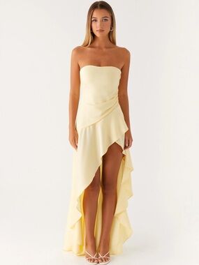 Peppermayo Yellow Asymmetrical Dress